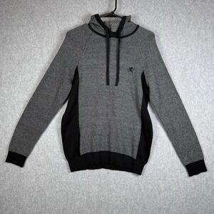 Express Hoodie Sweater Men's Medium Charcoal Gray Knit Hooded Pullover New Tags